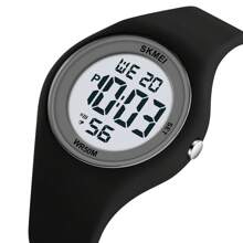 SKMEI 2317 漂亮女孩电子手表硅胶表带夜光日历复古休闲女士