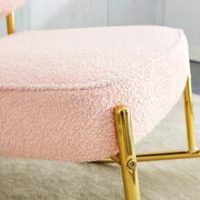 Eddy Velvet Material Cushioned Rocking Chair, Unique Rocking Chair, Cushioned Seat, Pink Backrest Rocking Chair, And Golden Metal Legs. Comfortable Side Chairs In The Living Room, Bedroom, Office, Winter, Soft And Warmth, Christmas Decor, Christmas Decorations, Christmas Gifts, Christmas Home, Christmas Decor Home, Kitchen, Kitchen Accessories - Hồng - Xem 9