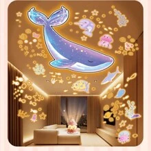 21 套电影，卧室夜灯，天花板，可爱夜灯投影仪，男孩女孩星空投影仪带定时器 360° 旋转，生日、圣诞节、托儿所、房间装饰 - 彩色 - 查看 11