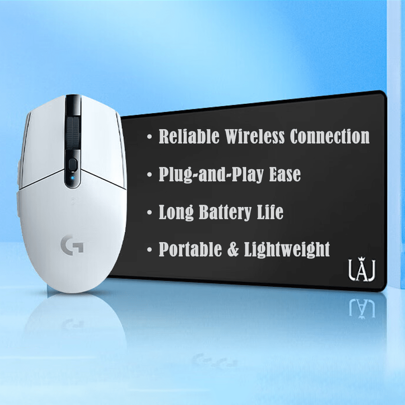 1pc Logitech G304 Wireless Gaming Mouse, Fashionable, Lightweight, Portable, Suitable For Laptop, Computer, Android Phone, Tablet, IPad (White)