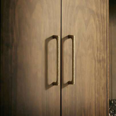 Fanruier 5PCS Vintage Copper Brown And Minimalist Antique Nickel Color Furniture Handles 96,128,160,192mm Hole Center Distance, Cabinets, Drawers, Wardrobes, Door Handles