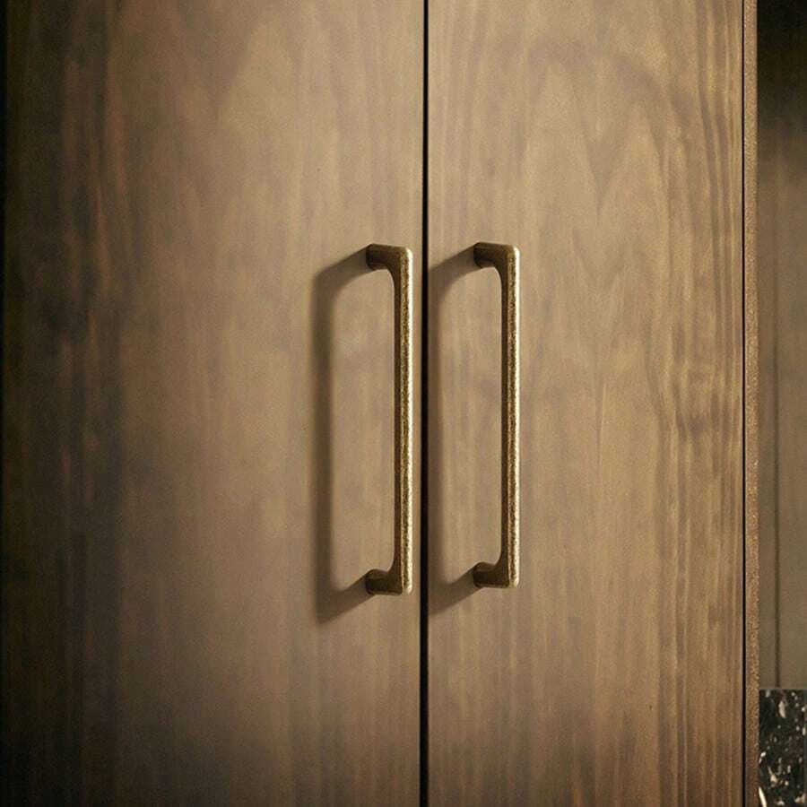 Fanruier 5 CHIẾC Tay nắm đồ nội thất màu đồng nâu cổ điển và màu niken cổ tối giản 96,128,160,192mm Khoảng cách tâm lỗ, tủ, ngăn kéo, tủ quần áo, tay nắm cửa - Nhiều màu - Xem 1