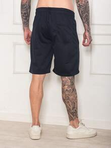 Men's Sweatpants / Zippered Pockets / Elastic Waist - 藍色 - 查看 2