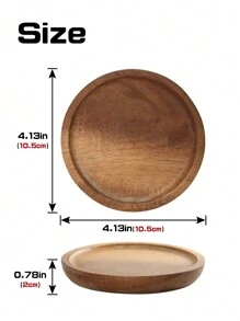 1 khay gỗ tròn, phong cách Nhật Bản, thích hợp để đựng đồ ăn nhẹ tại nhà, trái cây hoặc đồ trang trí làm quà tặng Giáng sinh - Nhiều màu - Xem 9