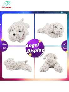 Molutian 2 estilos de peluche de cachorro sentado, juguete de peluche suave de husky con manchas que brilla en la oscuridad, luz nocturna con diseño de cachorro, decoración del hogar y sofá, adornos que iluminan el regalo de cumpleaños del cachorro - Multicolor - Ver 6