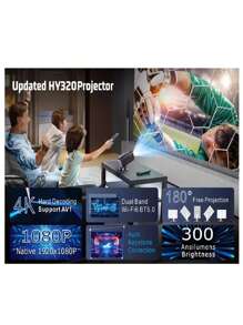 Magcubic Hy320 Wifi 6 Ultra 4k Android 11 Bivolt Projector - Negro - Ver 3