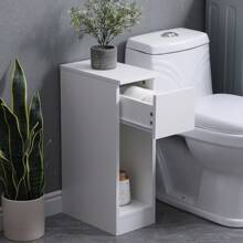 Slim Bedside Table Bedroom Nightstand With Open Shelf & Drawer, Narrow End Table Sofa Side Table For Living Room, Compact Wooden Lamp Table Telephone Table For Home Office - White - View 5