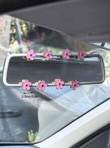 8件套金属花朵汽车内饰装饰配件，后视镜和仪表盘装饰 - 均碼 - 查看 3