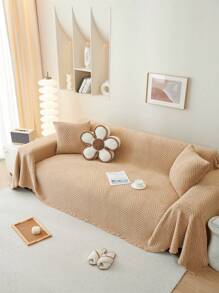 1 件时尚毛绒沙发套，奢华简约柔软亲肤沙发套，防滑防尘防刮，适用于卧室、客厅、书房、聚会场所、1-4 人座沙发、L 型沙发、沙发保护、沙发装饰、秋冬 - 卡其色 - 查看 7