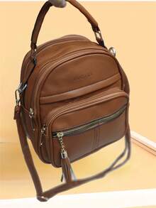 Women Fashion Backpacks - màu nâu - Xem 4