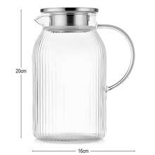 Jarra Twinkle de Vidro Borossilicato Canelado com Tampa em Aço Inox 1,5L - Fracalanza - Multicolorido - Visão 5
