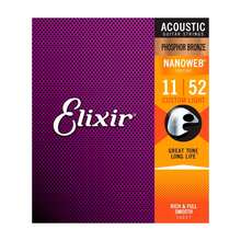 Set de Cuerdas para Guitarra Acústica Custom Light 16027 ELIXIR - Dorado - Ver 1