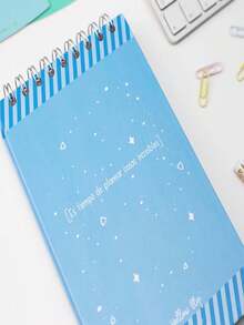 Libreta de Notas, Pasta Dura, Hojas de Punto, Azul - Azul - Ver 6