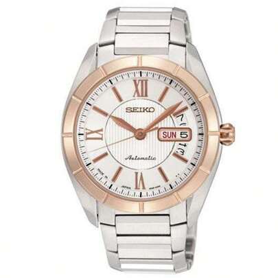 Seiko Presage Series Automatic Mechanical Movement Stainless Steel Strap Japanese And Korean Watch 39 Men's Watch White Dial  SRP178J1