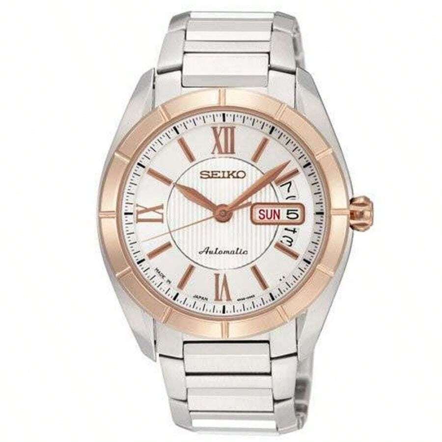 Seiko Presage系列自动机械机芯不锈钢表带日韩表39男士手表白色表盘SRP178J1 - 白色 - 查看 1