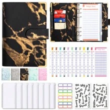 Bìa sổ tiết kiệm tiền, Sổ lập kế hoạch ngân sách A6, Sổ ngân sách có phong bì đựng tiền mặt có khóa kéo, Phong bì đựng tiền mặt để lập ngân sách với Thẻ ngân sách, Bìa sổ ngân sách để quản lý ngân sách và tiết kiệm tiền - Nhiều màu - Xem 10