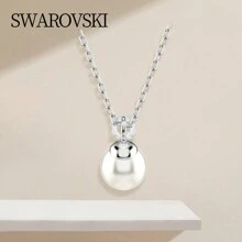 Swarovski MATRIX:PEND 吊坠 白色/RHS 5693897 女式水晶和珍珠矩阵吊坠，优雅珠宝，适合日常佩戴，送给她的礼物 - 白色 - 查看 9