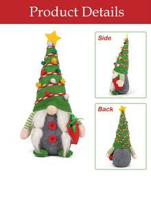 1 Stück Weihnachts-Gesichtslose Puppe Ornament, Weihnachtsdekoration, Heim-Party Dekoration Schlafzimmer Schreibtisch Wichtel Ornamente, für Halloween Thanksgiving Weihnachten Geburtstag, Feiertage, Heim-Party Dekoration Schlafzimmer Schreibtisch Wichtel Puppe, Weihnachtsparty Dekoration Neujahrsparty Geschenk (2 Stile, 2 Größen) - Verschiedenfarbig - Übersicht 8