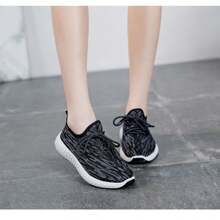 Unisex Non-Slip Breathable Mesh Tennis Shoes - 黑色 - 查看 7