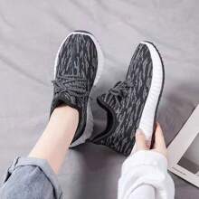 Unisex Non-Slip Breathable Mesh Tennis Shoes - 黑色 - 查看 9