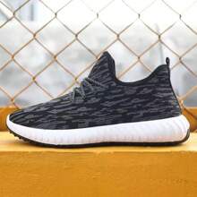 Unisex Non-Slip Breathable Mesh Tennis Shoes - 黑色 - 查看 10