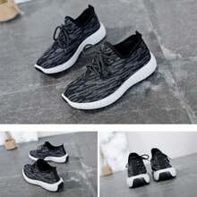 Unisex Non-Slip Breathable Mesh Tennis Shoes - 黑色 - 查看 6