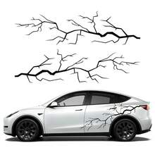2PCS Car Door Side Stickers Lightning Sticker For Tesla Model X S Y 3 PVC Car Decals Waterproof Vinyl Film Auto Accessories - 190x75cm/74.8x29.53inch - View 9