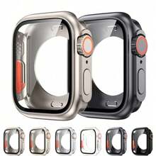 Screen Protector Cover Compatible With Apple Watch 46mm 42mm 44mm 45mm 40mm 41mm Hard PC Front Rear Bumper Case Compatible With Apple Watch 10 9 8 7 6 5 4 Change To Ultra