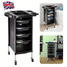 4 Drawer Salon Hairdresser Trolley Barber Storage Basket Rolling Cart Storage - Variant1 - View 3