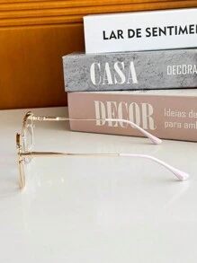 MELINDA MODA Women's Frame For Prescription Glasses Metal Clip-On 2 IN 1 One Flat Mirror + One Lens - 淡紫色 - 查看 5