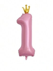 1pc Letter Design Birthday Party Decorative Balloon, Christmas - Pink - View 14