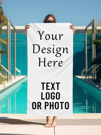 1 pieza Toalla de playa personalizada, toalla con foto personalizada, toalla con logotipo personalizado, toalla con texto personalizado, toalla de playa personalizada, toalla con foto de perro personalizada, decoración de baño para vacaciones de verano, multifuncional, duradera, ornamental, reutilizable, exquisita, elegante, de alta calidad, colorida, moderna, personalizada, única, regalos ideales para ella, para aniversarios, para el Día de San Valentín, para el Día de la Madre, para cumpleaños, para el Día del Padre, para graduación, para bodas, para inauguración de casa, toallas de playa personalizadas