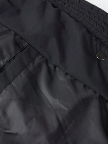 Risissida Up With Our Women's Minimalist Hooded Padded Coat - Perfect Puffer Jacket For Autumn/Winter With Convenient Pockets! - Black - View 9