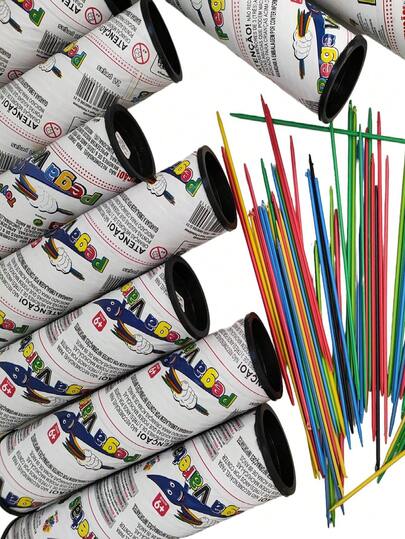 KIT 10 Jogo Pega Vareta 21 Palitos Tubo Educativos Para Crianças Colorido Lembrancinha Aniversario