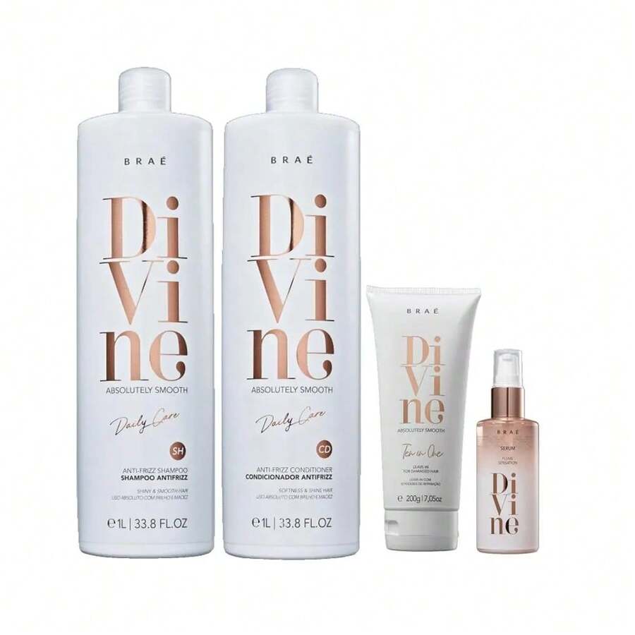 Brae Divine Shampoo+Conditioner 1L+Leave-In 200g+Serum 60ml - Nhiều màu - Xem 1