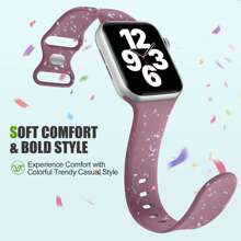 Correa deportiva compatible con Apple Watch de 38mm, 40mm, 41mm, 42mm, 44mm, 45mm, 46mm, 49mm para mujeres y hombres, correa de silicona suave de plástico compatible con iWatch Series Ultra SE 11 10 9 8 7 6 5 4 3 2 1 - 38/40/41 mm - Ver 7