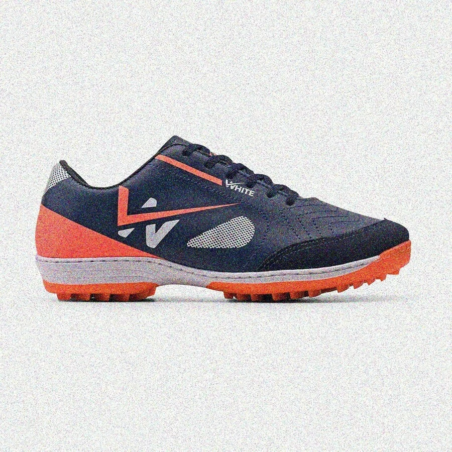 Society Football Boots Stitched Sole Does Not Come Off Synthetic Grass Best Quality - Orange - View 1