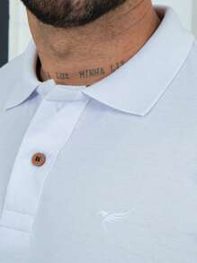 Men's Short Sleeve Piquet Polo Shirt - 白色 - 查看 3