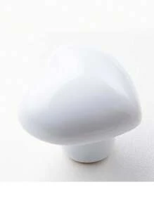 1pc Ceramic Heart Shaped Cabinet Handle, Cute Cartoon Design Drawer Pull For Kids Wardrobe - Multicolor - View 5