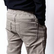 Men's Beige Twill Bermuda Shorts With Elastic And Drawstring Waist - Màu be - Xem 6