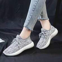 Unisex Non-Slip Breathable Mesh Tennis Shoes - 灰色 - 查看 2
