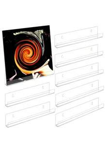 8pcs 12-Inch Clear Acrylic Nail Polish Rack, Wall-Mounted Nail Polish Storage Box And Display Shelf - Clear - View 7