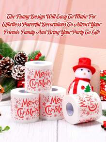 1 cuộn giấy vệ sinh in hình ông già Noel vui vẻ vào dịp Giáng sinh - Giấy ăn trang trí phòng tắm - Quà tặng mới lạ cho ngày lễ Giáng sinh - Vật trang trí theo mùa cho nhà cửa vào dịp Giáng sinh và năm mới, Nhà bếp, Phòng tắm, Nhà cửa, Nhà cung cấp đồ gia dụng - Nhiều màu - Xem 2
