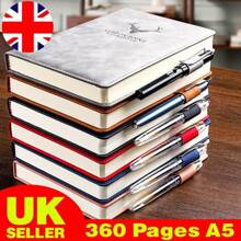 A5 Notebook Journal Ruled Notebook Notepad Note Book, 360 Pages PU Cover Notebook With Paper Journal Notebook With Expandable Ribbon, Back To School - Gray - View 3