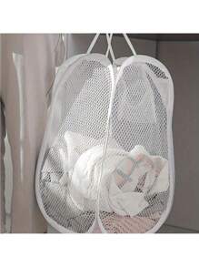 1/2 chiếc giỏ đựng đồ giặt dạng bật có dung tích lớn có tay cầm – Giỏ đựng đồ giặt dạng lưới có thể gấp lại để đựng quần áo bẩn, váy, giày dép, quần jean, bốt, váy, giỏ đựng đồ giặt, giỏ đựng đồ giặt có thể gấp lại - Nhiều màu - Xem 5