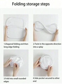 1/2 chiếc giỏ đựng đồ giặt dạng bật có dung tích lớn có tay cầm – Giỏ đựng đồ giặt dạng lưới có thể gấp lại để đựng quần áo bẩn, váy, giày dép, quần jean, bốt, váy, giỏ đựng đồ giặt, giỏ đựng đồ giặt có thể gấp lại - Nhiều màu - Xem 8