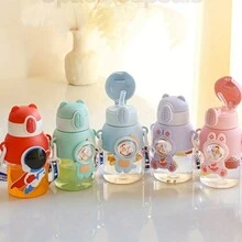 1 件 600 毫升/20.29 盎司塑料水瓶，夏季吸管杯，运动、健身、户外旅行、返校用品便携式水瓶水瓶刷 - 綠色 - 查看 12