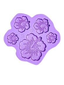 F1630 KHUÔN SILICONE LÀM BÁNH KẸO HIBISCUS - Màu tím - Xem 2