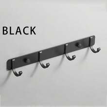 1pc No-Drill Space Aluminum Wall Hook, Kitchen Apron Hanger, Bathroom Robe & Towel Hook,Kitchen Storage,Kitchen Organizer,Kitchen Organiser,Storage Items,Kitchen,Storage,Organizer,Organiser,Organization,Organizers,Drawer Organizer,Travel,Kitchen Items,Kitchen Utensils,Kitchen Tools,Kitchen Things. - Multicolor - View 10