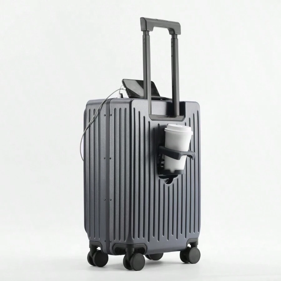 20 Inch Front Opening Suitcase Side Buckle Front Opening Cover Trolley